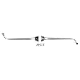 House Brand #26/27S Ball DE stainless steel burnisher with regular handle