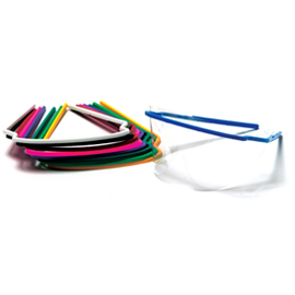 House Brand Eye Shield Office Pack - 10 Frames (Assorted Colors), 25 Shields Per Box. 1/2 face