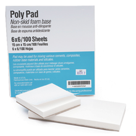 House Brand 3" x 3" (8cm x 8cm) Poly Mixing Pad with 100 sheets and non-skid foam back. Use