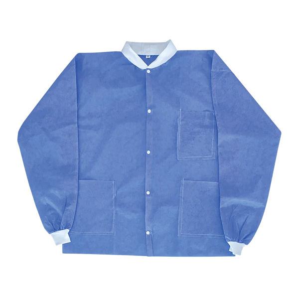 House Brand Blue Disposable Lab Coat, Large, 10/Pk. Provides all-day comfort and protection