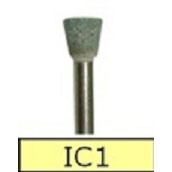 House Brand IC1 FG Green Mounted Stone, 12/Bx. Inverted cone finishing stones. Silicon Carbide