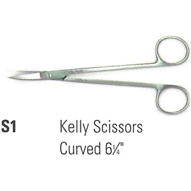 House Brand Kelly Scissors, 6.25", Curved. Single Scissors