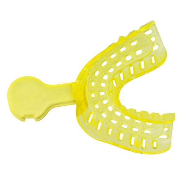 House Brand #2 Large Lower Full-Arch Perforated Disposable Impression Tray, 84mm W x 61mm L