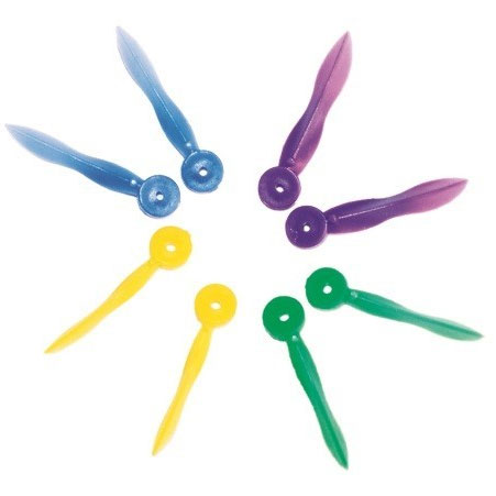 House Brand Dental Wedge with Hole - Medium (15mm), Plastic, Yellow. Pack of 100