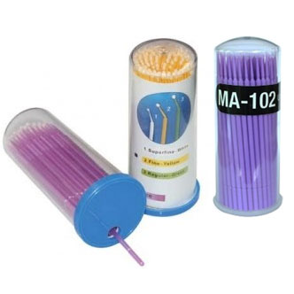 House Brand Micro Applicator Brushes, Super Fine Tip, Purple, 400/Pk (4 x 100)