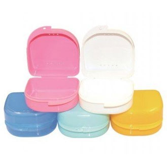 House Brand Retainer Box, Assorted Colors 3.25"W x 3.3"L x 1.75"H, Pack of 12