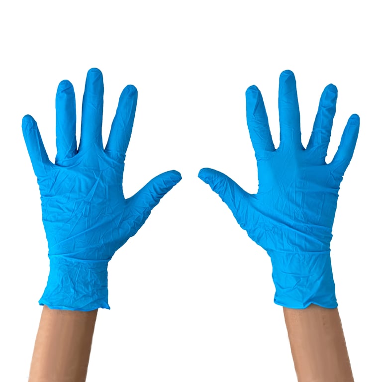 House Brand Powder Free Nitrile Gloves, Non-Sterile, Small, Blue, 1000/Case