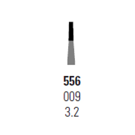 House Brand FG #556 Straight Flat End Crosscut Fissure Carbide Bur, Package of 50 burs. *Compare