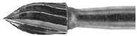 House Brand FG #7104 12 blade Flame T&F bur, 100/clinic pack. *Compare to Midwest FG 7104 bur