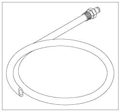 House Brand Pelton & Crane Drain Tube Assembly Kit (small), Fitting: Acetal; Tubing: Clear
