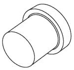 Foot Tip Insert, Rubber, Pelton and Crane style, 