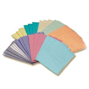 House Brand Yellow Patient Bibs plain rectangle (13" x 18") Polyback 3 Ply Paper/1 Ply Poly, Case