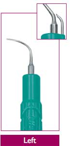 After Five Plus Left 25K Ultrasonic Insert, Teal Green Resin Handle, Single Insert