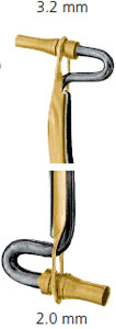 Hu-Friedy CF II Double end amalgam carrier with medium and jumbo size syncote coating tips