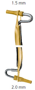Hu-Friedy CF II Double end amalgam carrier with medium and mini size syncote coating tips