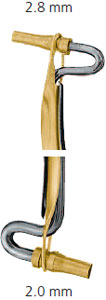 Hu-Friedy CF II Double end amalgam carrier with medium and large size syncote coating tips