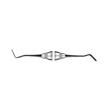 Hu-Friedy Satin Steel XTS Double End Interproximal Carver with #6S Smooth Satin Steel Handle