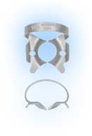 Hu-Friedy Satin Steel #1 Winged Metal Rubber Dam Clamp, Single clamp