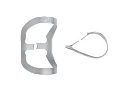 Hu-Friedy Satin Steel #212 Wingless Metal Rubber Dam Clamp, Single clamp