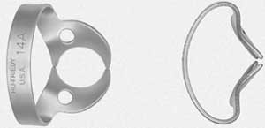 Hu-Friedy Satin Steel #W14A Wingless Downward Sloped Jaws for Large, Partially Erupted Molars