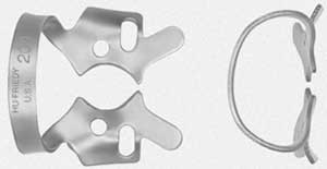 Hu-Friedy Satin Steel #201 Winged Metal Rubber Dam Clamp, Single clamp
