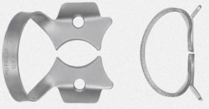 Hu-Friedy Satin Steel #7 Winged Flat Jawed, General Purpose, Lower Molar Metal Rubber Dam Clamp