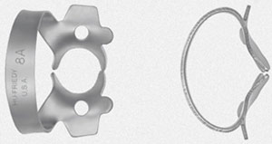Hu-Friedy Satin Steel #8A Winged Downward Sloped Jaws for small, Partially Erupted Molars Metal