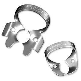 Hu-Friedy Satin Steel Rubber Dam Clamp Starter Kit: 8 Clamps, 1 of each: 0, 2, 2A, 7, 8A, 9, 14