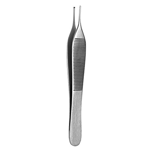 Hu-Friedy #43 - 4.75" Adson-Brown tissue pliers with 7 x 7 teeth