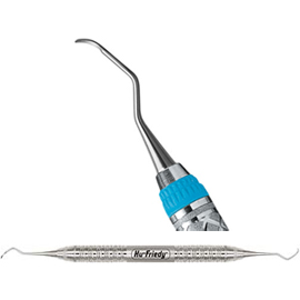 Hu-Friedy #13/14 double end Columbia curette with #6 Satin Steel Handle