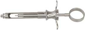Hu-Friedy Anesthetic Aspirating Syringe, CW Style, 1.8ml, Winged, Single Syringe. Made in Italy