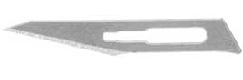 Hu-Friedy #11 Sterile Carbon Steel Surgical Scalpel Blade, Single Use, Box of 100 blades