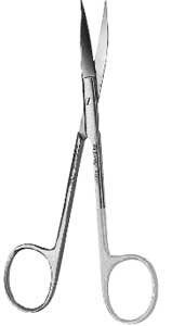 Hu-Friedy 5" #16 Goldman-Fox surgical scissors with one serrated blade and sharp tapered beaks