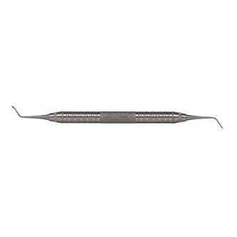 Hu-Friedy #2 Posterior Double End Nevi Scaler with #6 Satin Steel Handle