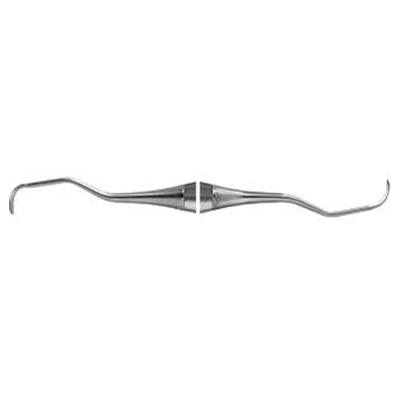 Hu-Friedy 3/4 Rigid Gracey Curette, #6 Satin Steel Handle, 1/Pk. Thicker, stronger, and less