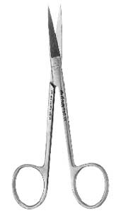 Hu-Friedy 4.5" Wagner straight surgical scissors with one serrated blade