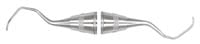 Hu-Friedy #17/18 double end Langer curette with #6 Satin Steel Handle
