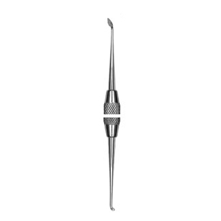 Hu-Friedy #4/5 double end Cleoid-Discoid Carver with #6 Satin Steel Handle