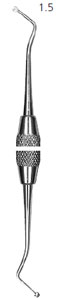 Hu-Friedy #18 double ended excavator with #7 Satin Steel Color handle