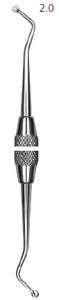 Hu-Friedy #19 double ended excavator with #7 Satin Steel Color handle