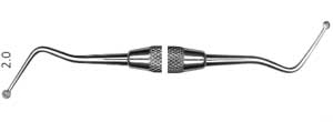 Hu-Friedy #33L Double End Endodontic Excavator with #6 Satin Steel Handle