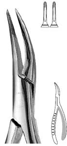 Hu-Friedy #300 upper roots surgical forceps with serrated beak