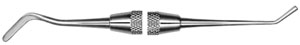 Hu-Friedy #1 Goldstein Flexi-Thin double end composite instrument with #6 Satin Steel Handle