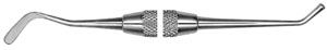 Hu-Friedy #2 Goldstein Flexi-Thin double end composite instrument with #6 Satin Steel Handle