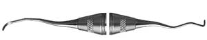 Hu-Friedy #12/13 double end Gracey curette with #6 Satin Steel Handle