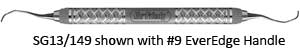 Hu-Friedy #13/14 double end Extra Rigid Gracey Curette with #7 Satin Steel Color handle