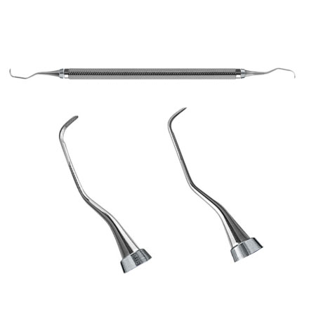 Hu-Friedy #1/2 double end Gracey curette with regular handle