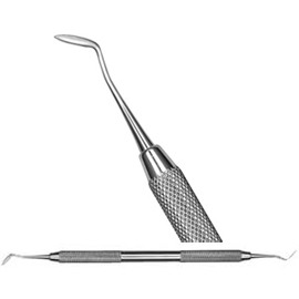 Hu-Friedy #1/2 double end Hollenback carver with #6 Satin Steel Handle