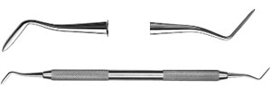 Hu-Friedy #3S double end Hollenback carver with #7 Satin Steel Color handle