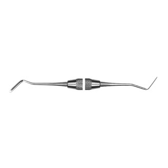 Hu-Friedy Interproximal double end carver with #7 Satin Steel Color handle
